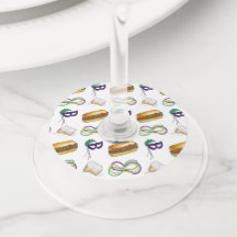 Mardi Gras Party Pärlor Beignet Po'Boy Mask