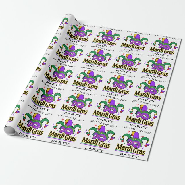 Mardi Gras Party Presentpapper (Utrullad)