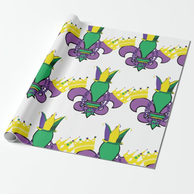 Mardi Gras Party Presentpapper (Utrullad)