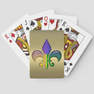 Mardi Gras party som leker kort Spel Kort