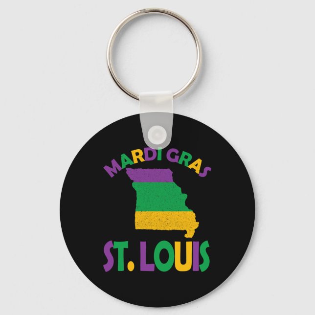 Mardi Gras Party St. Louis Missouri Nyckelring (Framsida)