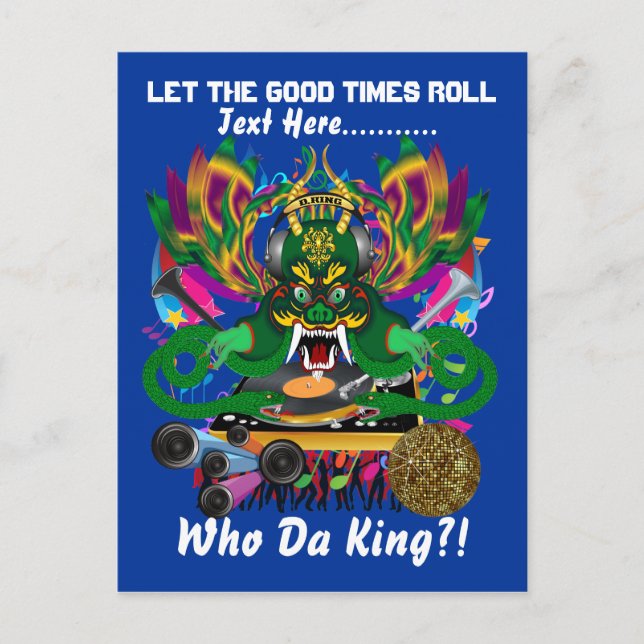 Mardi Gras Party tema Visa anteckningar (Framsida)