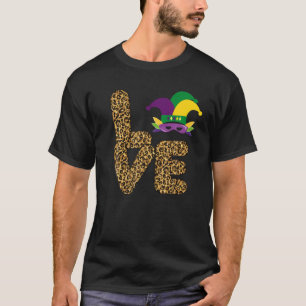 Mardi Gras Peace Kärlek Funny Mardi Gras Carnival T Shirt
