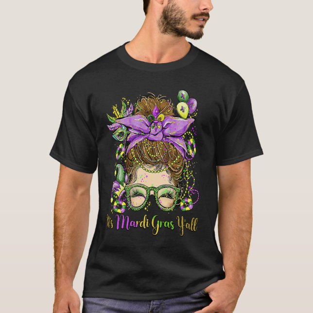 Mardi Gras Peace Love  Mardi Gras Carnival T Shirt (Framsida)
