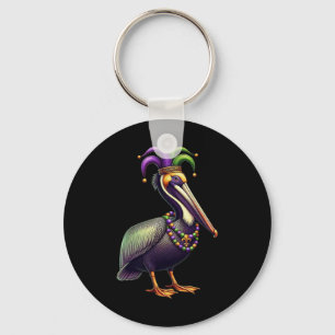 Mardi Gras Pelican Louisiana Parad Animal Lover M Nyckelring