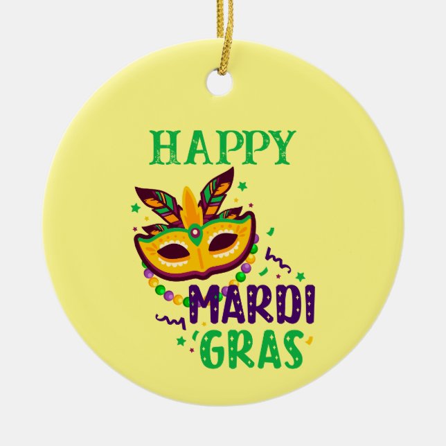 Mardi Gras Personlig Photo Ornament (Framsidan)