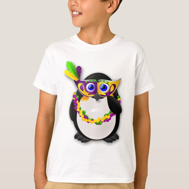 Mardi Gras pingvin T Shirt (Framsida)