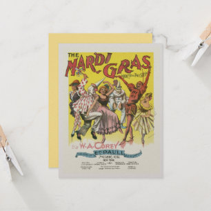 Mardi Gras Poster inbjudan