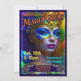 Mardi Gras Poster inbjudningar