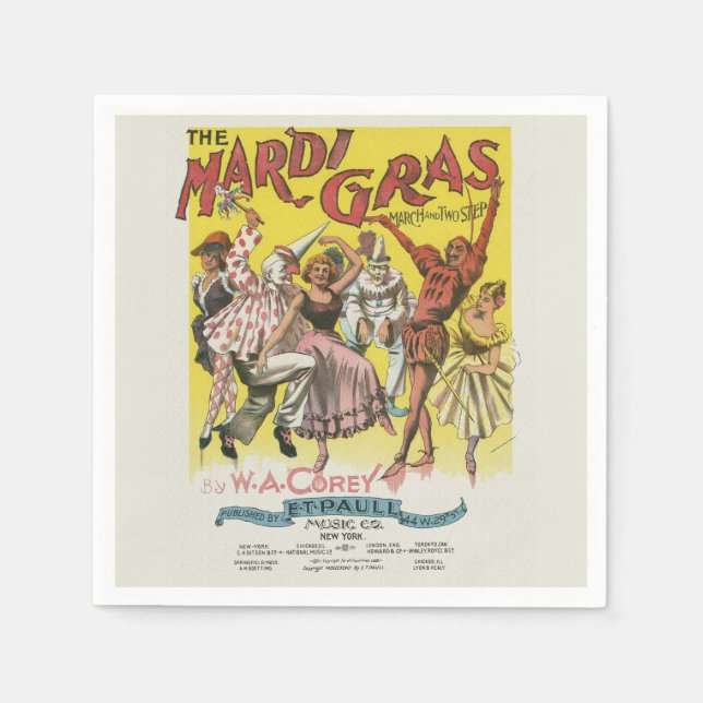 Mardi Gras Poster Pappersservett (Framsidan)
