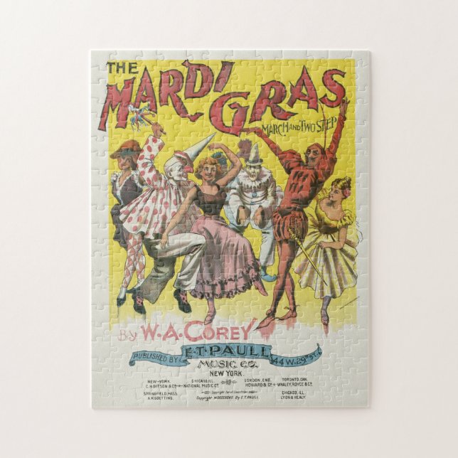 Mardi Gras Poster Pussel (Vertikal)