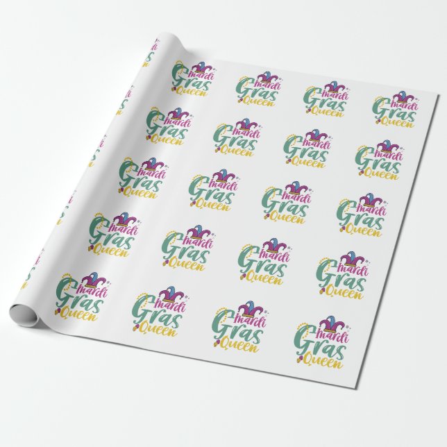 Mardi Gras Princess Funny Mardi Gras Carnival Presentpapper (Utrullad)