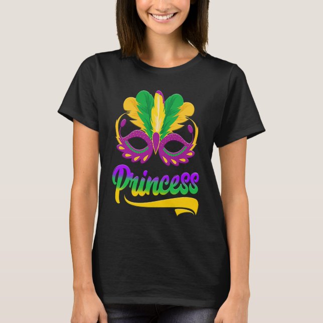 Mardi Gras Princess  Mardi Gras Carnival Women Gir T Shirt (Framsida)