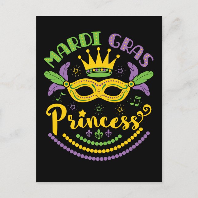 Mardi Gras Princess Vykort (Framsida)