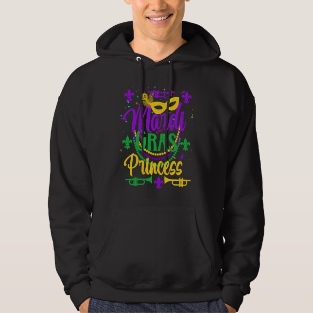 Mardi Gras-prinsessa Hoodie (Framsida)