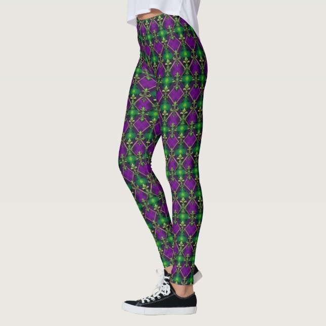 Mardi Gras Print Leggings (Vänster)
