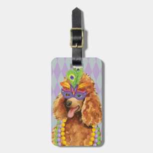 Mardi Gras Pudel Bagagebricka