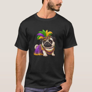 Mardi Gras Pug T Shirt