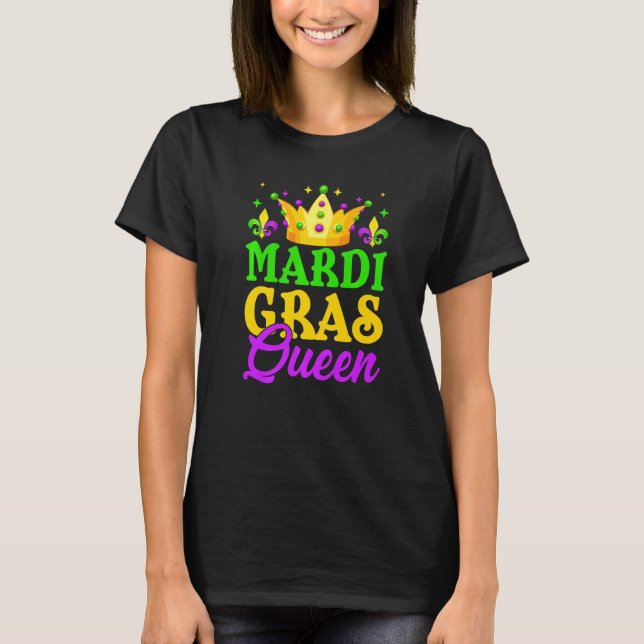 Mardi Gras Queen Carnivals Festival Women Costume  T Shirt (Framsida)