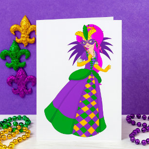 Mardi Gras Queen-inbjudningar Inbjudningar
