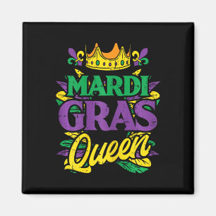 Mardi Gras Queen Krona Funny Mardi Gras Carnival W Magnet