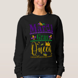 Mardi Gras Queen Krona Mask Parad Mardi Cute Gras T Shirt