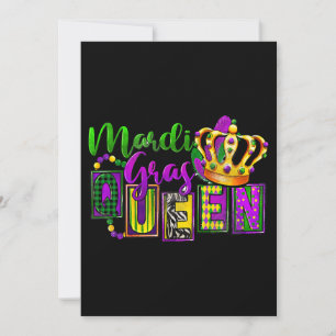 Mardi Gras Queen Parad Costume Party Women Mardi Inbjudningar