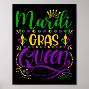 Mardi Gras Queen Parad Costume Party Women Mardi Poster