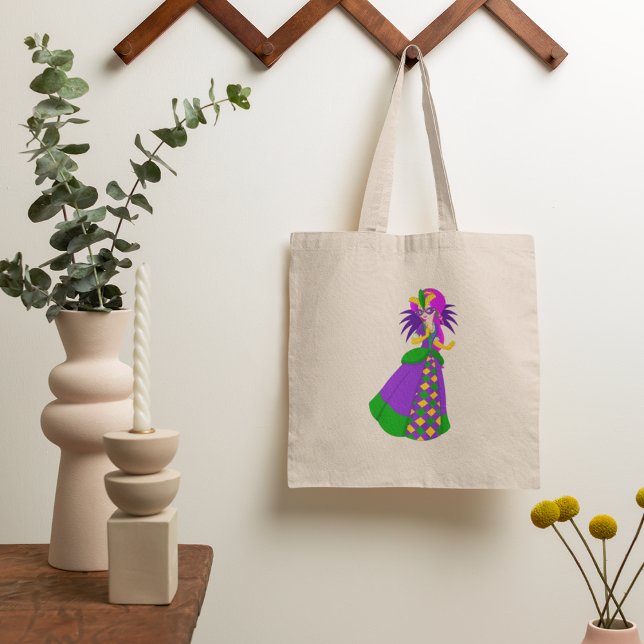 Mardi Gras Queen Tote Bag Tygkasse (Skapare uppladdad)