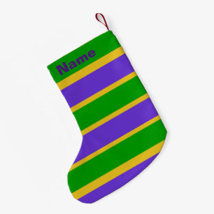 Mardi Gras Rand Liten Julstrumpa