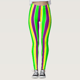 Mardi Gras-ränder Leggings