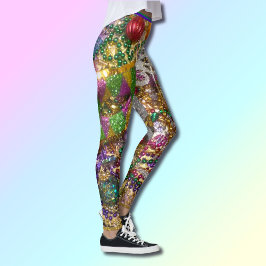 Mardi Gras Razzel Dazzel Leggings Bling Byxor