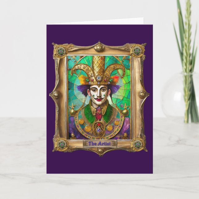 Mardi Gras Realm Porträtt - Artist Dali Kort (Framsida)