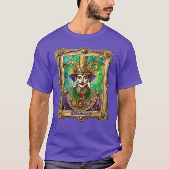 Mardi Gras Realm Porträtt - Artist Dali T Shirt (Framsida)