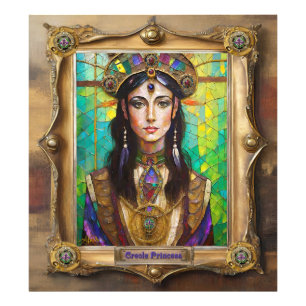 Mardi Gras Realm Porträtt - Creole Princess Fototryck