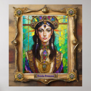 Mardi Gras Realm Porträtt - Creole Princess Poster