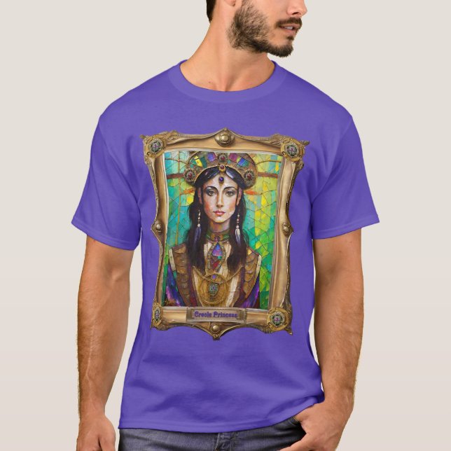 Mardi Gras Realm Porträtt - Creole Princess T Shirt (Framsida)