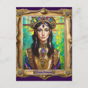 Mardi Gras Realm Porträtt - Creole Princess Vykort