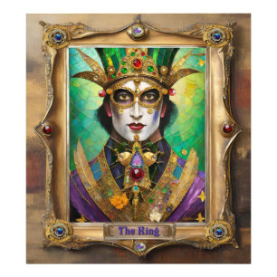 Mardi Gras Realm Porträtt - Kung Fototryck