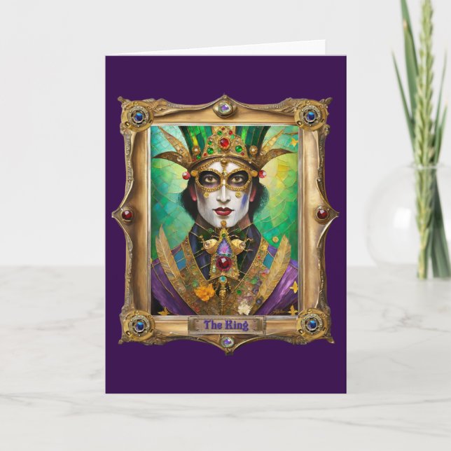 Mardi Gras Realm Porträtt - Kung Kort (Framsida)