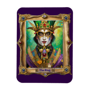 Mardi Gras Realm Porträtt - Kung Magnet