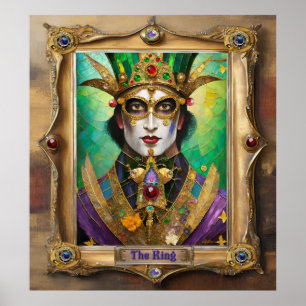 Mardi Gras Realm Porträtt - Kung Poster