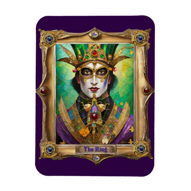 Mardi Gras Realm Porträtt - Kungen Magnet (Vertikal)