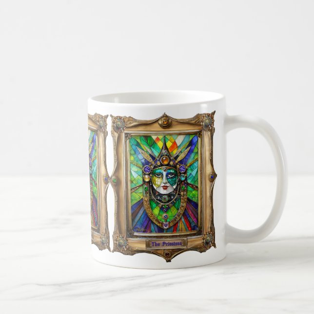 Mardi Gras Realm Porträtt - Priestess Kaffemugg (Höger)