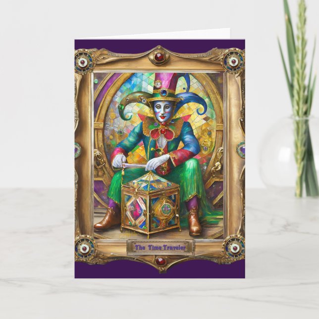 Mardi Gras Realm Porträtt - Tidsresenären Kort (Framsida)
