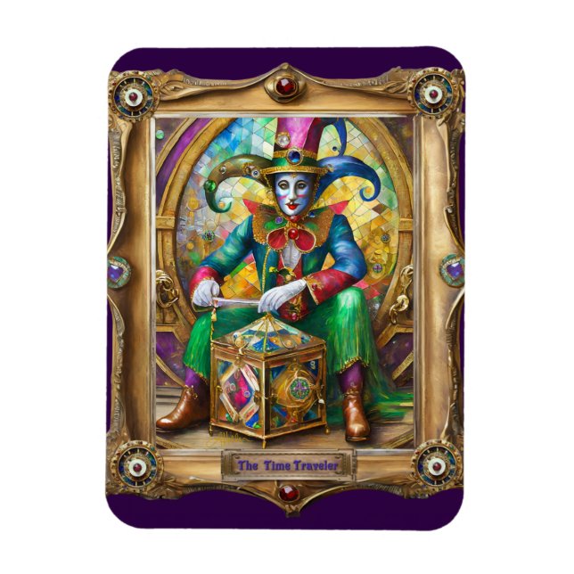 Mardi Gras Realm Porträtt - Time Traveler Magnet (Vertikal)