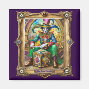Mardi Gras Realm Porträtt - Time Traveler Magnet