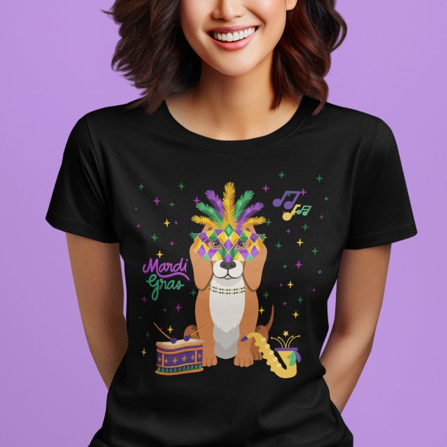 Mardi Gras Retrievers T Shirt (Mardi Gras Retriever Dog T-Shirt)