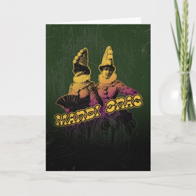 Mardi Gras Revelers Kort (Framsida)