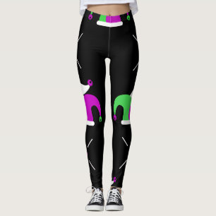 Mardi Gras-roligt hatt-tights Leggings